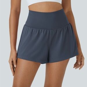 HALARA High Waist Blue Athletic Shorts